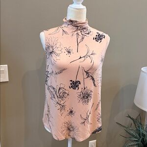 TAHARI Sleeveless High Neck Tank - Size M